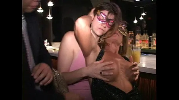 Big Pink nipple MILF Anna sucks tits cunt and cock at Trapeze club bar best Videos