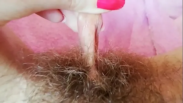 Big Hairy fetish video big clit hood pulling labia play and wet pussy fingering best Videos
