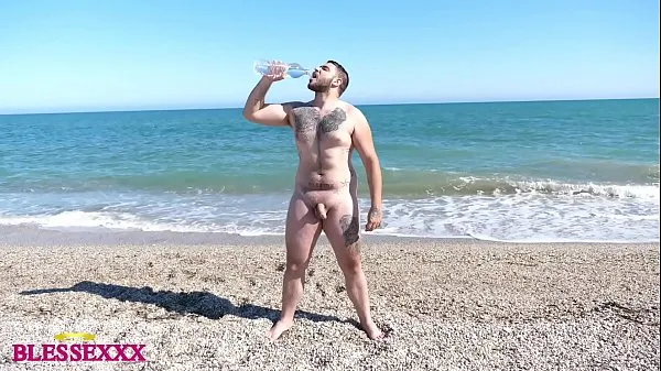 Big Straight male walking along the nude beach - Magic Javi best Videos