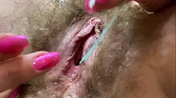 Big i came twice during my p. ! close up hairy pussy big clit t. dripping wet orgasm best Videos