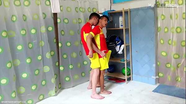 Video lớn cute boys fuck bareback after training with their uniforms hay nhất