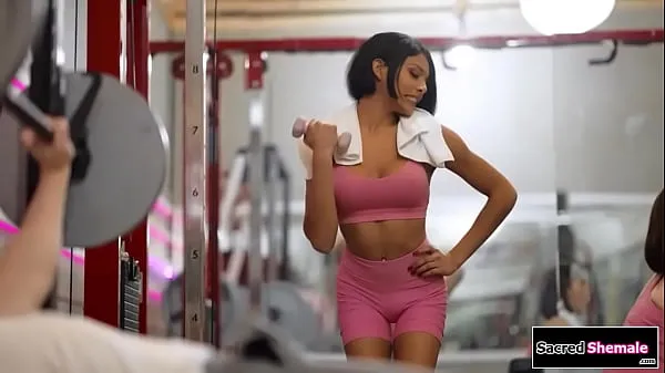 Big Latina tgirl Lola Morena gets barebacked at a gym best Videos