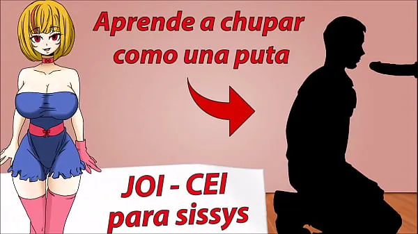 Tutorial for sissies. How to give a good blowjob. JOI CEI in Spanish