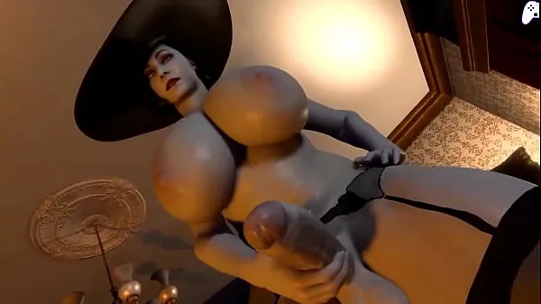 Big 4K) Lady Dimitrescu futa gets her big cock sucked by horny futanari girl and cum inside her|3D Hentai P2 best Videos